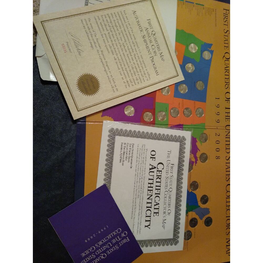 1999-2008 Quarter Map coin collection